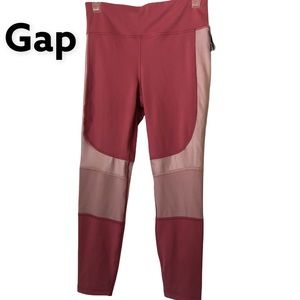 GAP Women's Colorblock Leggings - Burgundy and Blush